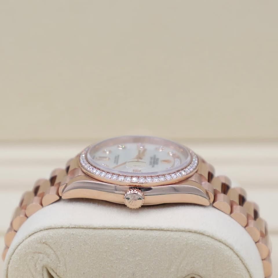 Rolex | Day-Date | 128345RBR | Rose gold | 36 x 43 mm | Rose gold | Mother of pearl | Automatic