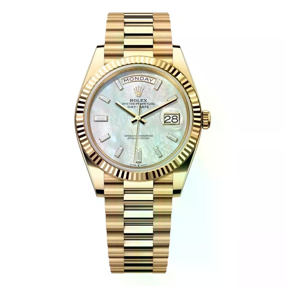 Rolex | Day-Date | 228238-0071 | 40 mm | Yellow gold | Mother of pearl | Automatic