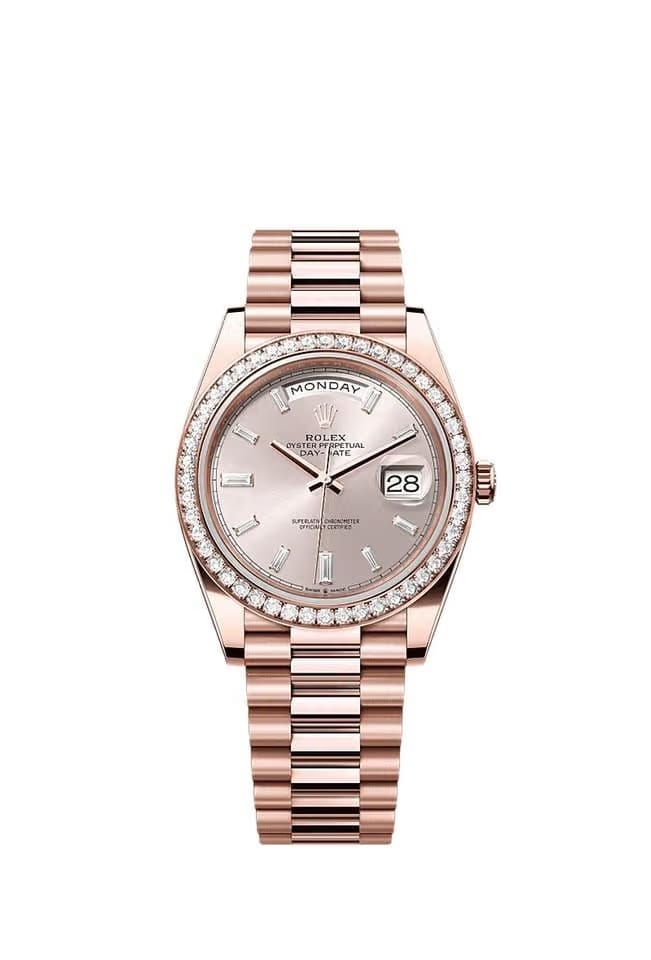 Rolex | Day-Date | 228345RBR | Rose gold | 40 x 48 mm | Rose gold | Silver | Automatic