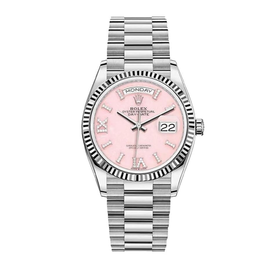 Rolex | Day-Date | 128239 | White gold | 36 mm | White gold | Pink | Automatic
