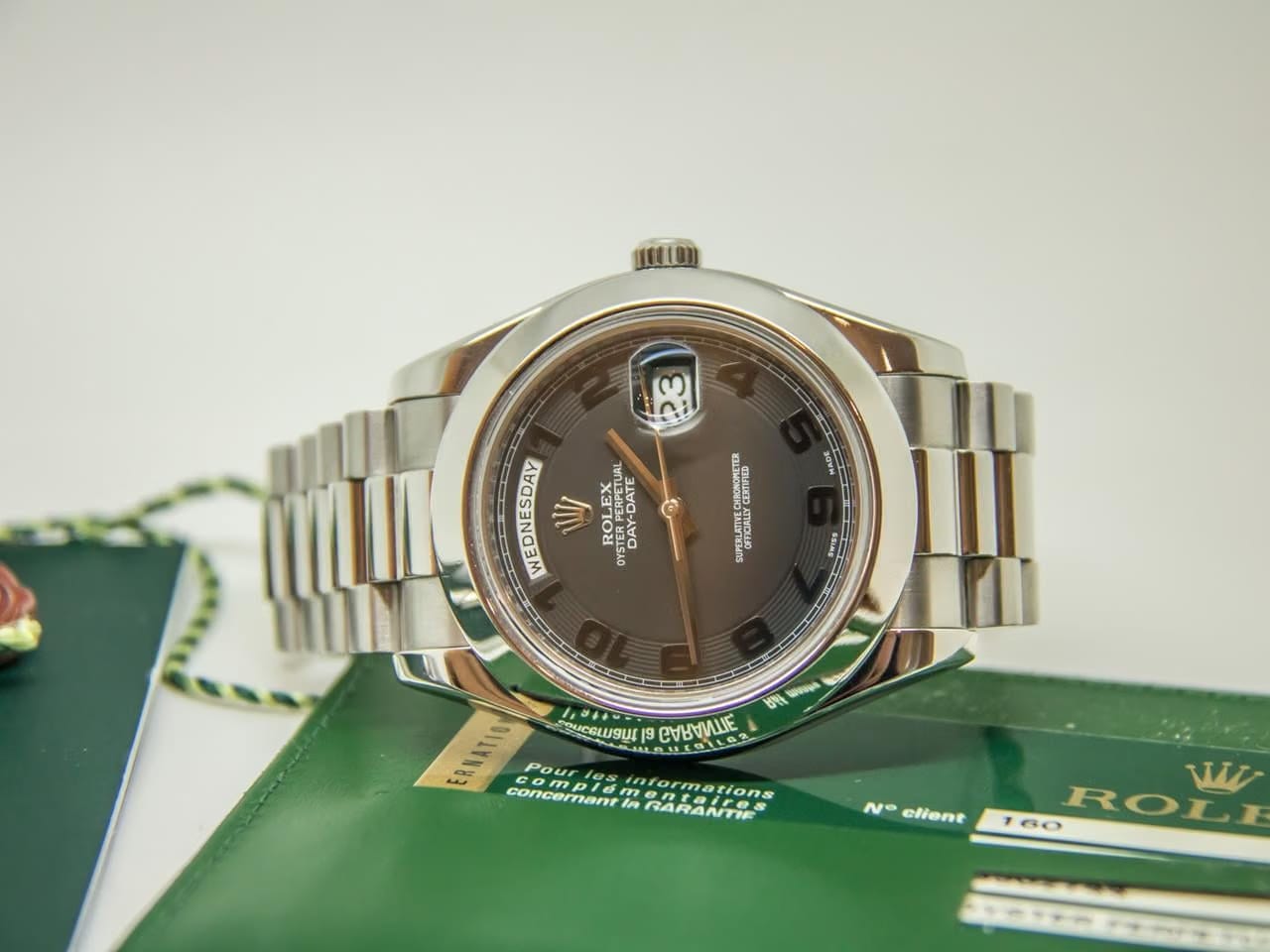 Rolex | Day-Date | 218206 | Platinum | 41 mm | Platinum | Grey | Automatic