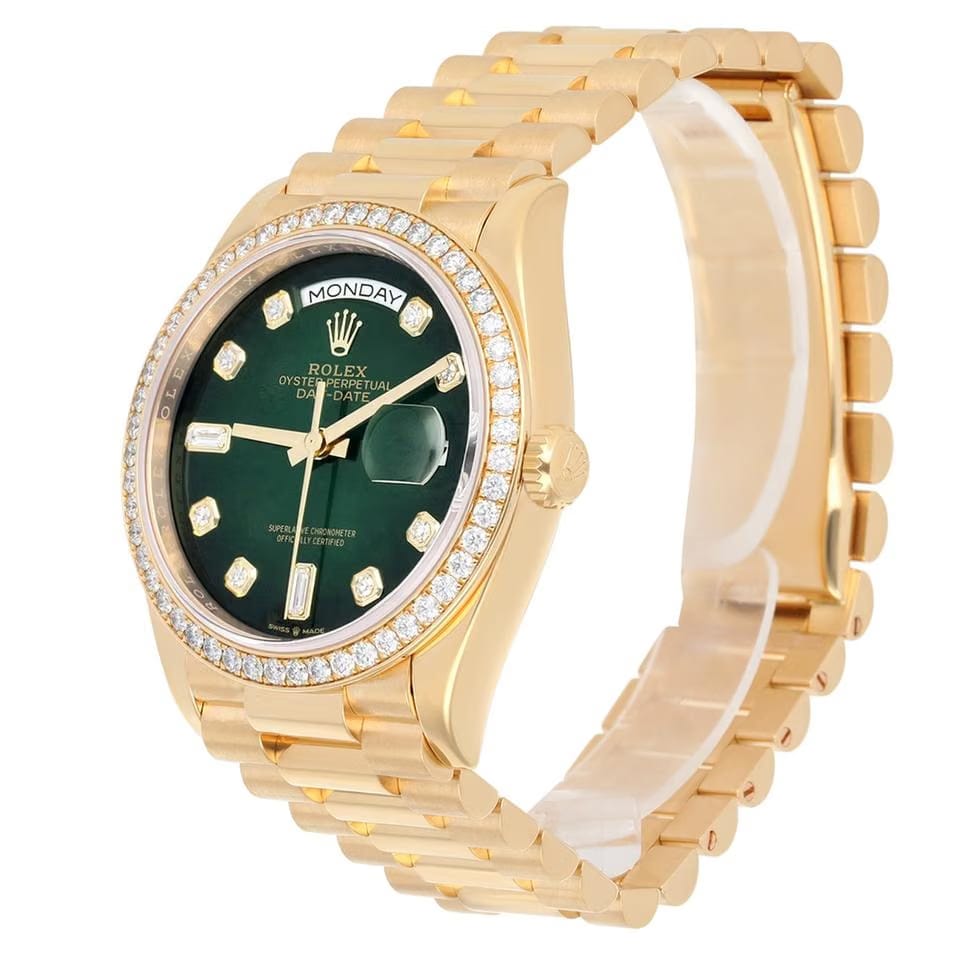 Rolex | Day-Date | 128348RBR-0035 | 36 mm | Green | Automatic