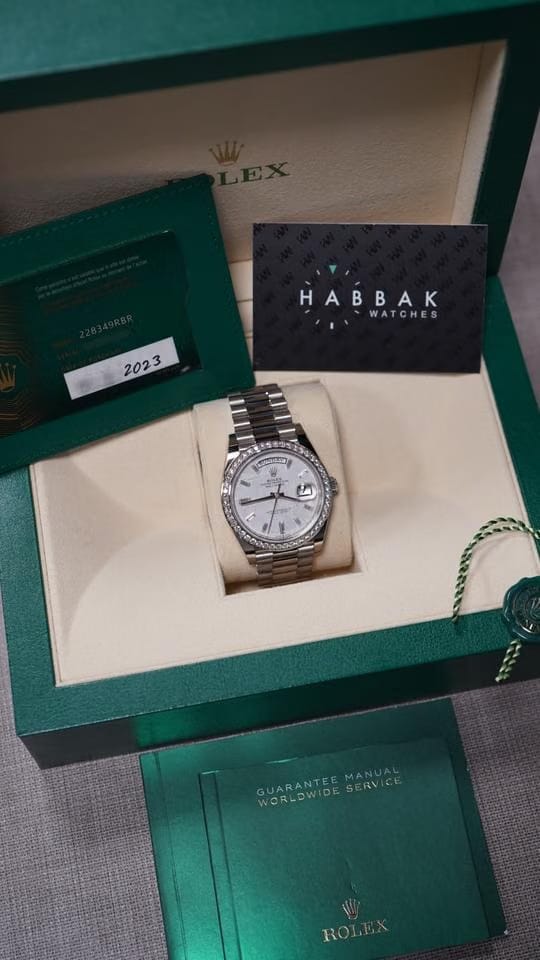 Rolex | Day-Date | 228349RBR | White gold | 40 x 48 mm | White gold | Meteorite | Automatic