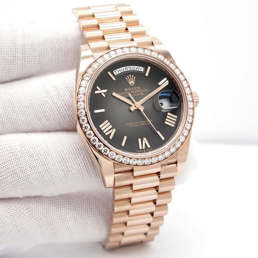 Rolex | Day-Date | 228345RBR | Rose gold | 40 mm | Rose gold | Grey | Automatic