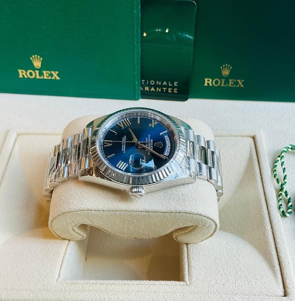 Rolex | Day-Date | 228236 | Platinum | 40 mm | Platinum | Blue | Automatic