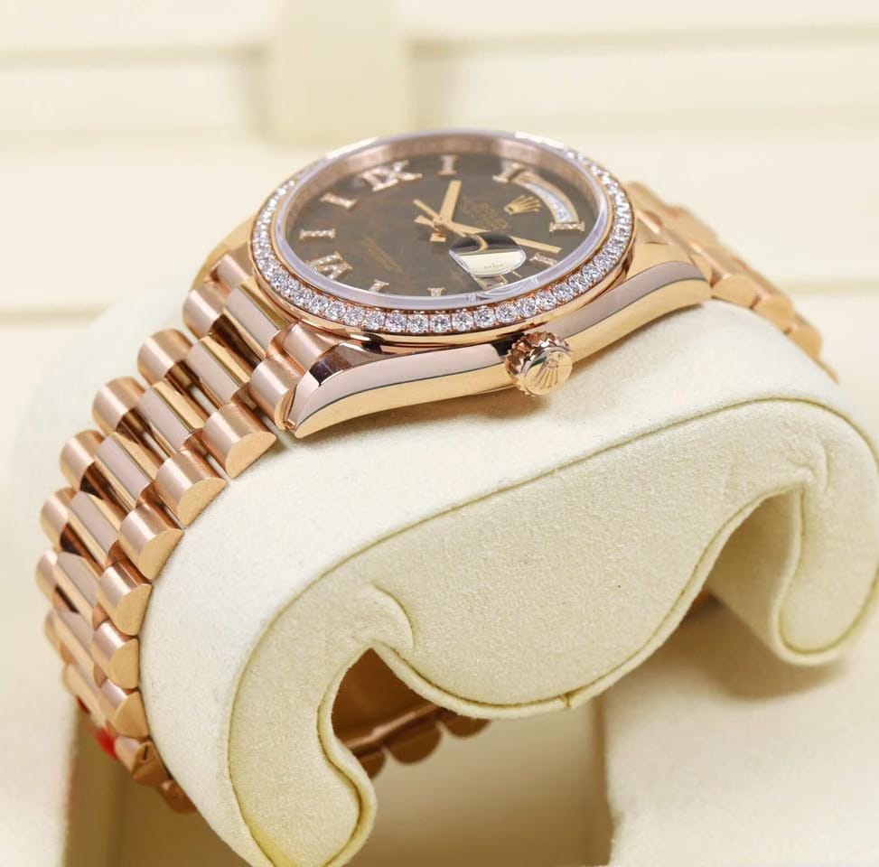 Rolex | Day-Date | 128345RBR | Rose gold | 36 mm | Brown