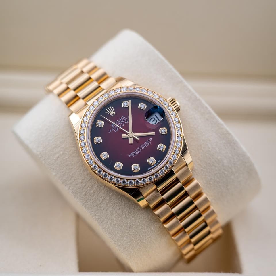 Rolex | Datejust | 278288RBR | Yellow gold | 31 mm | Yellow gold | Red | Automatic