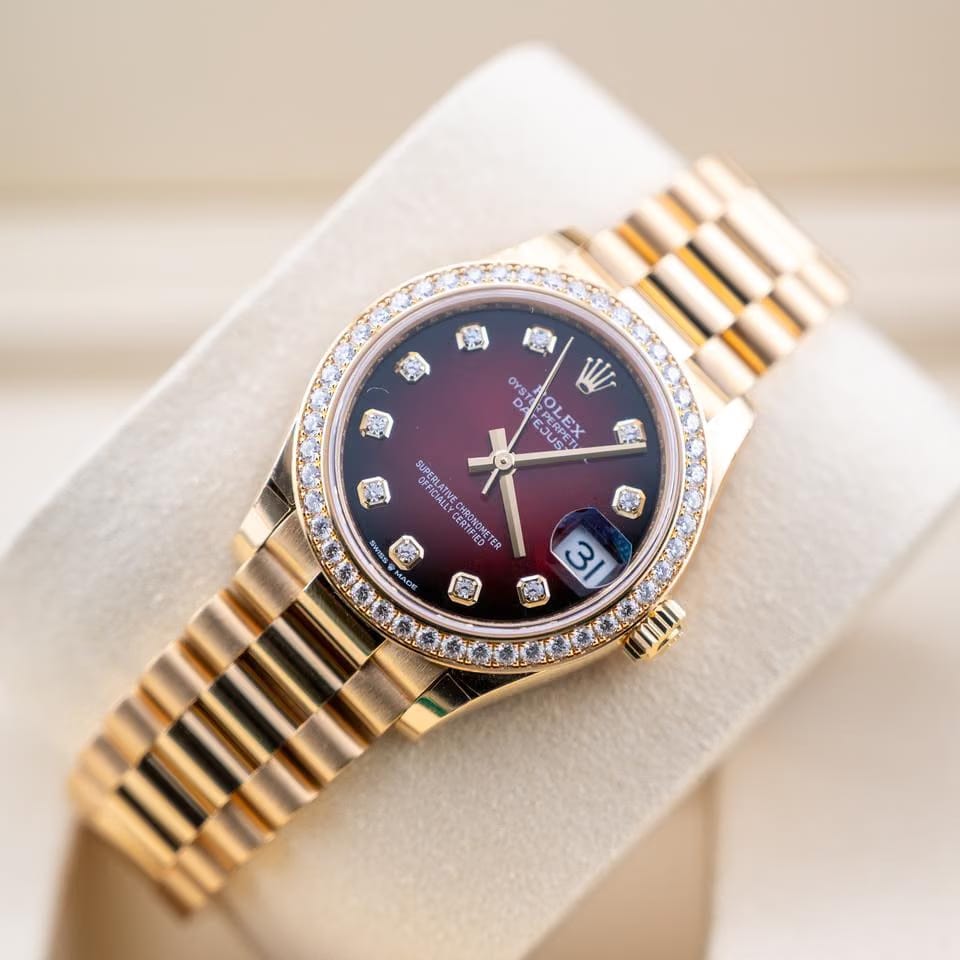 Rolex | Datejust | 278288RBR | Yellow gold | 31 mm | Yellow gold | Red | Automatic