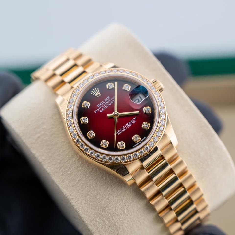 Rolex | Datejust | 278288RBR | Yellow gold | 31 mm | Yellow gold | Red | Automatic