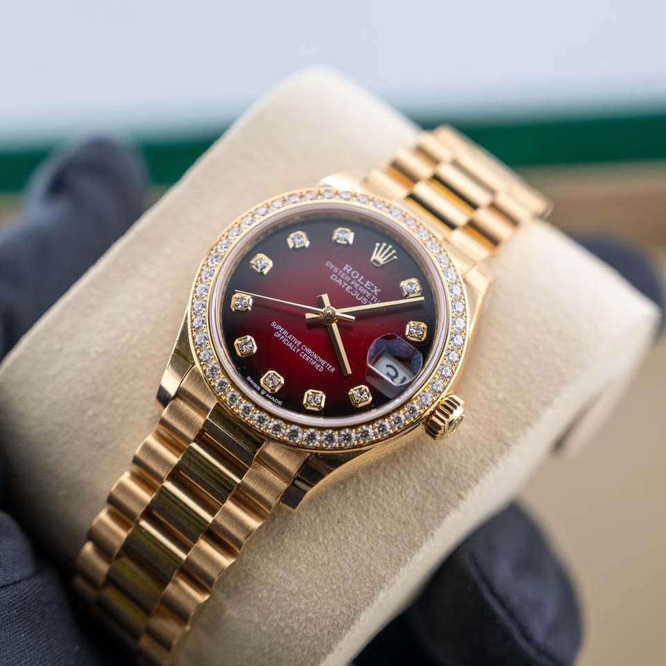 Rolex | Datejust | 278288RBR | Yellow gold | 31 mm | Yellow gold | Red | Automatic