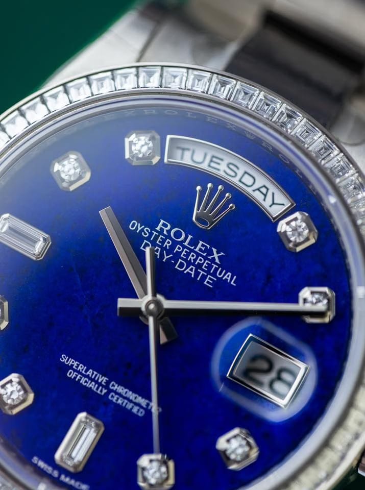 Rolex | Day-Date | 118399BR | White gold | 36 mm | White gold | Blue | Automatic