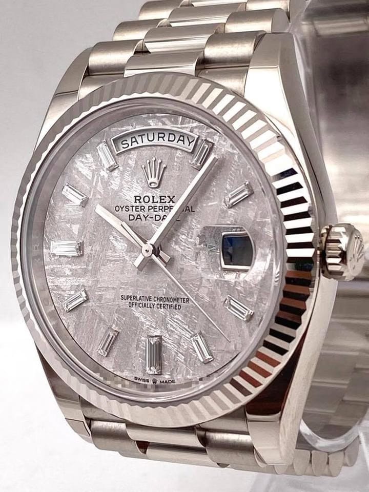 Rolex | Day-Date | 228239-0055 | White gold | 40 mm | White gold | Grey | Automatic