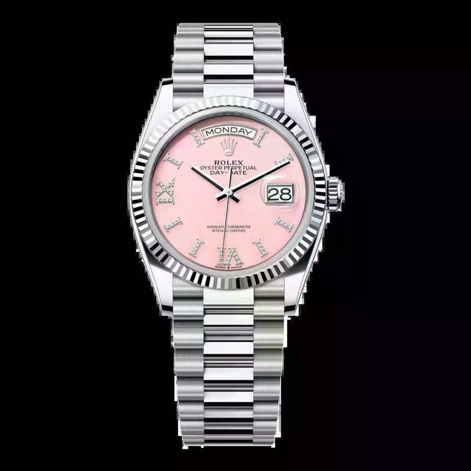 Rolex | Day-Date | 128236-0006 | 36 mm | Platinum | Pink | Automatic