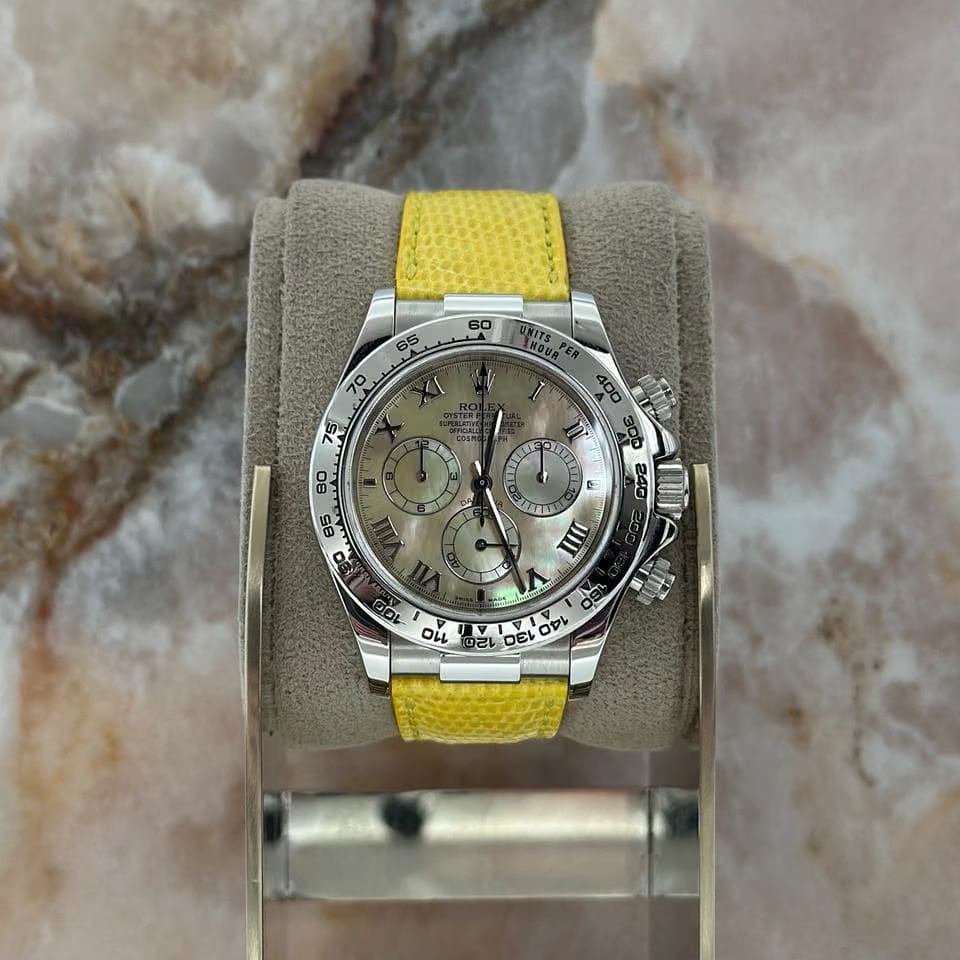 Rolex | Daytona | 116519 | White gold | 40 mm | Lizard skin | Mother of pearl | Automatic