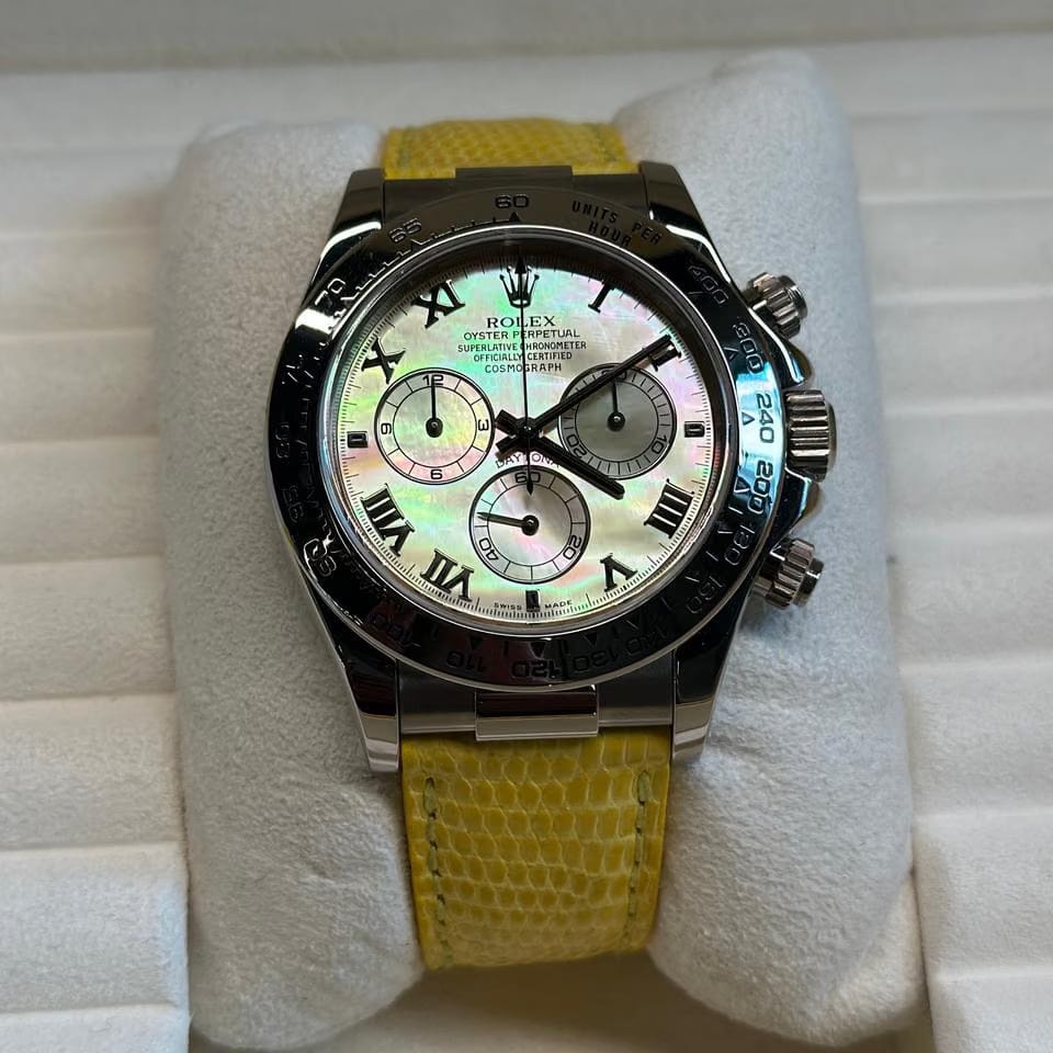 Rolex | Daytona | 116519 | White gold | 40 mm | Lizard skin | Mother of pearl | Automatic