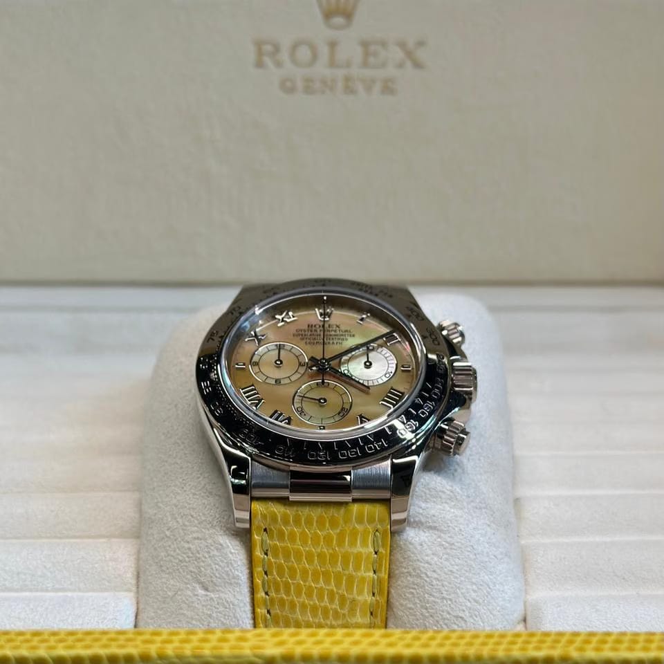 Rolex | Daytona | 116519 | White gold | 40 mm | Lizard skin | Mother of pearl | Automatic