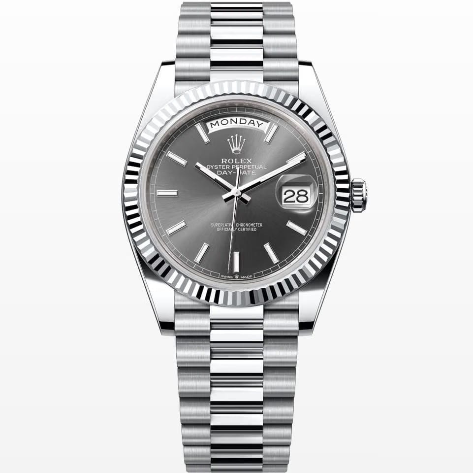 Rolex | Day-Date | 228236 | Platinum | 40 mm | Platinum | Grey | Automatic