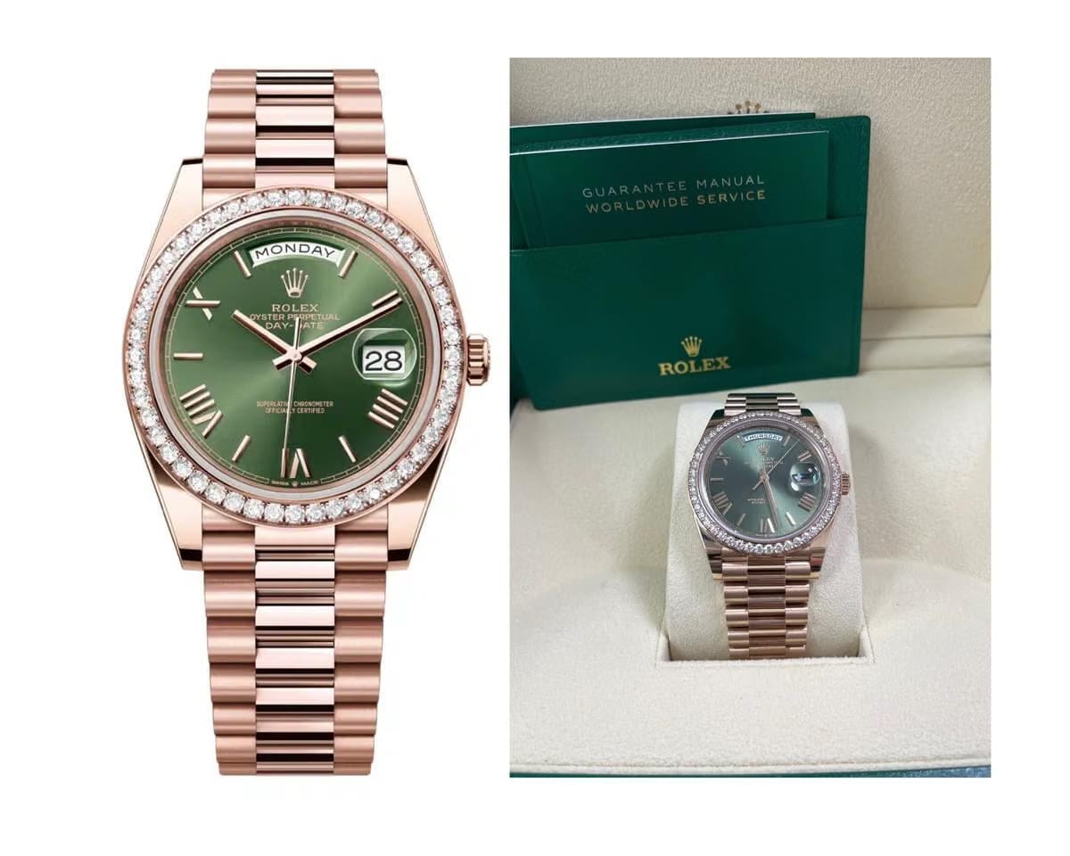 Rolex | Day-Date | 228345rbr | Rose gold | 40 mm | Rose gold | Silver | Automatic