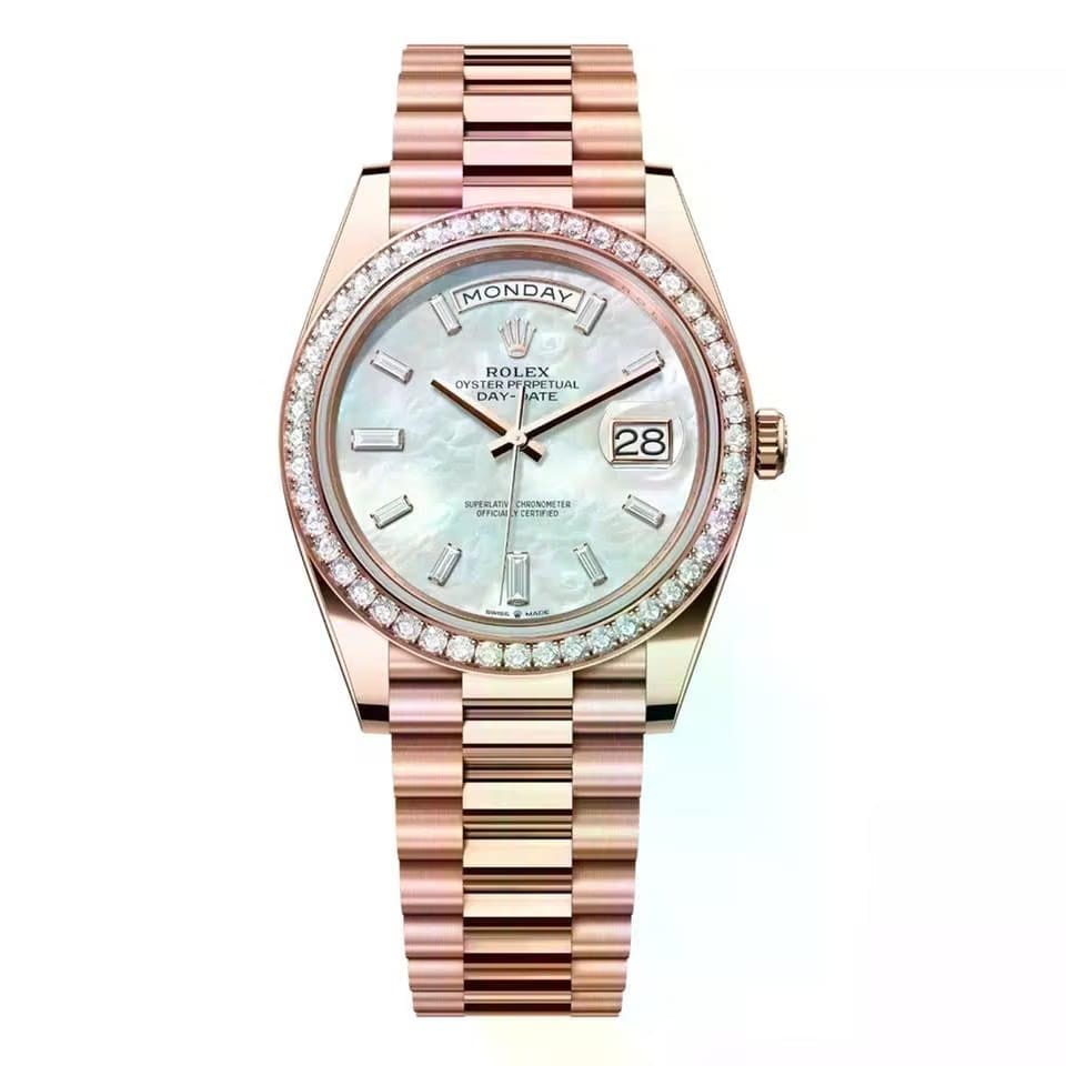 Rolex | Day-Date | 228345RBR-0026 | 40 mm | Rose gold | Mother of pearl | Automatic
