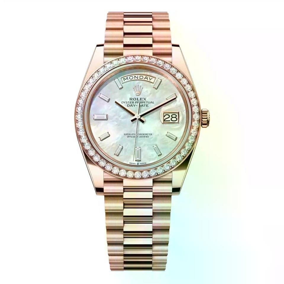 Rolex | Day-Date | 228345RBR-0026 | 40 mm | Rose gold | Mother of pearl | Automatic