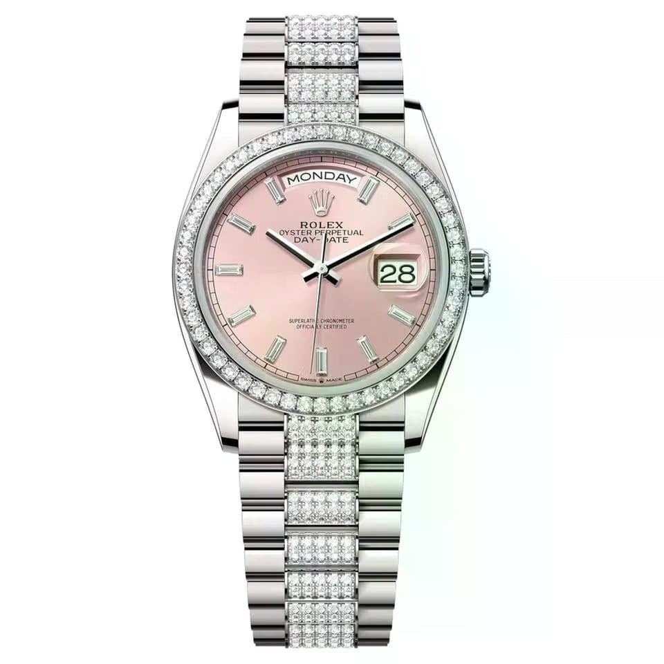 Rolex | Day-Date | 128349RBR-0054 | 36 mm | White gold | Automatic