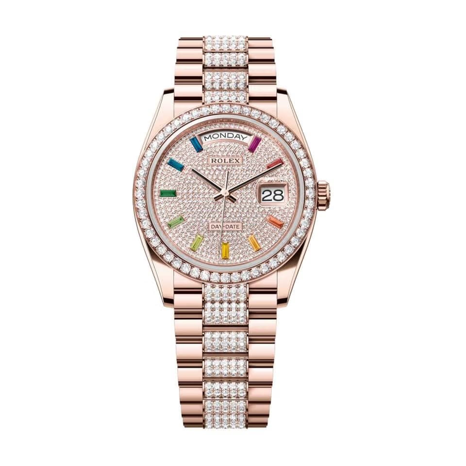 Rolex | Day-Date | 128345RBR-0043 | 36 mm | Rose gold | Automatic