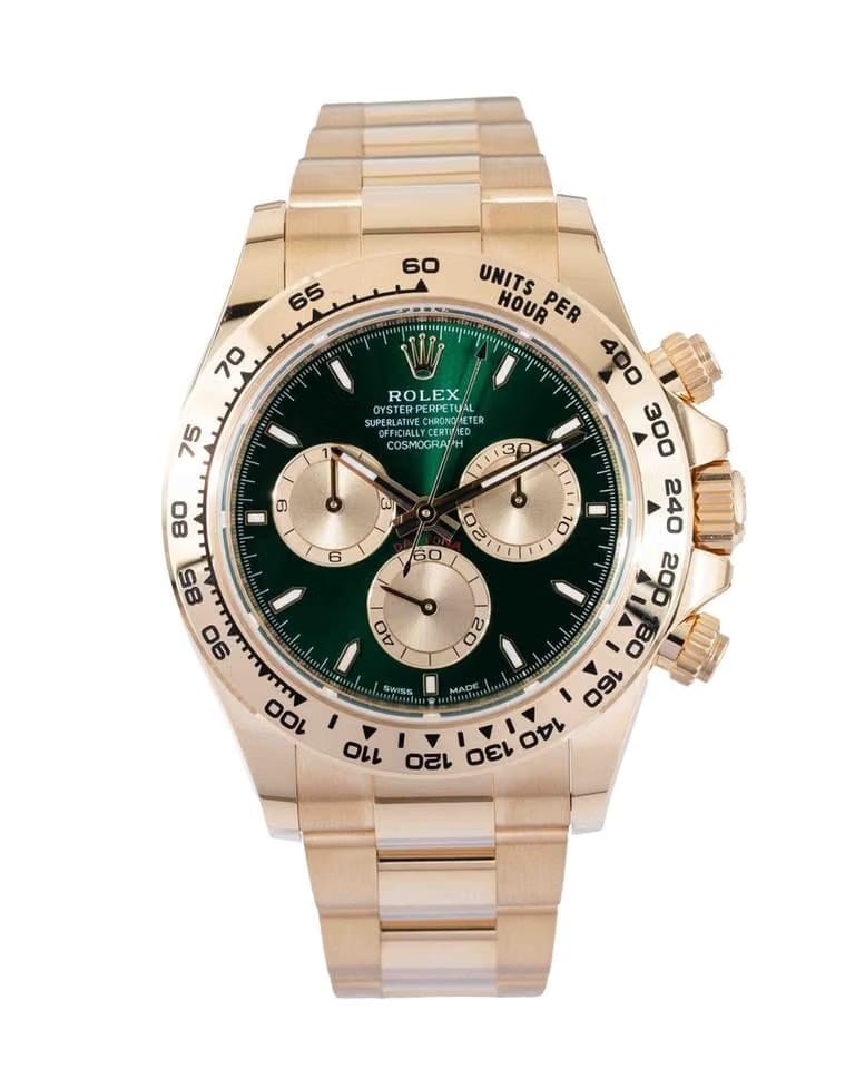 Rolex | Daytona | 126508 | Yellow gold | 40 mm | Green | Automatic