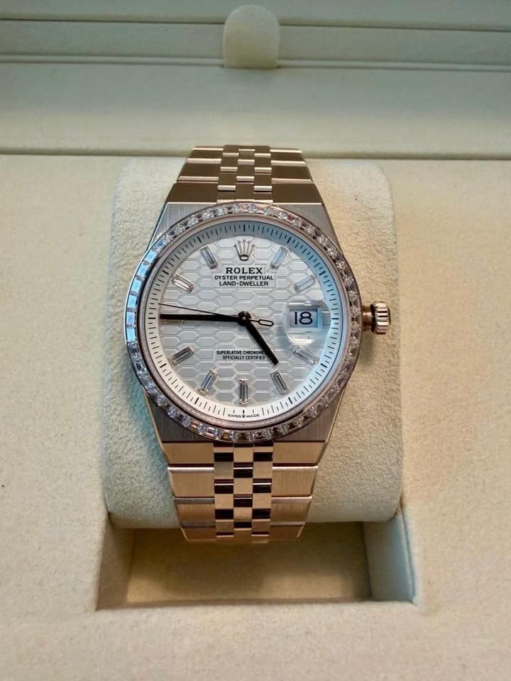 Rolex | Land-Dweller | 127285TBR | Rose gold | 36 mm | Rose gold | White | Automatic