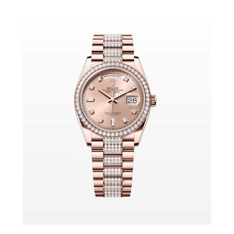 Rolex | Day-Date | 128345RBR-0020 | Rose gold | 36 mm | Rose gold | Champagne | Automatic
