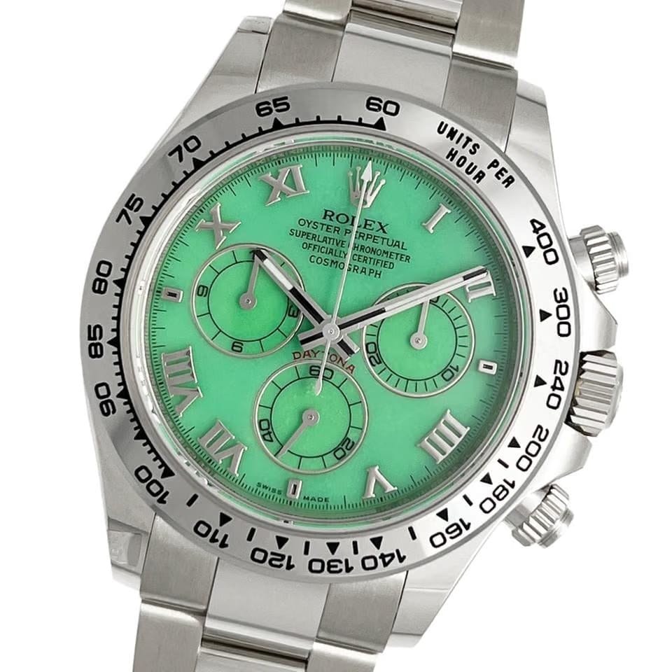Rolex | Daytona | 116509 | White gold | 40 mm | White gold | Green | Automatic