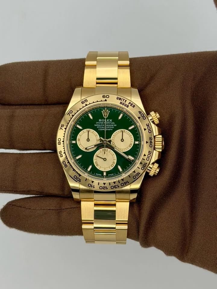 Rolex | Daytona | 126508-0008 | Yellow gold | 40 mm | Green