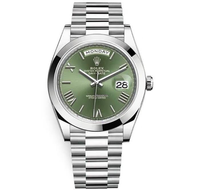 Rolex | Day-Date | 228206 | Platinum | 40 mm | Platinum | Green | Automatic