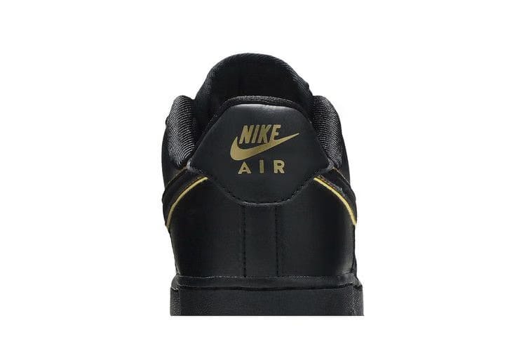 Wmns Air Force 1 Low '07 Essential 'Black Gold Swoosh'