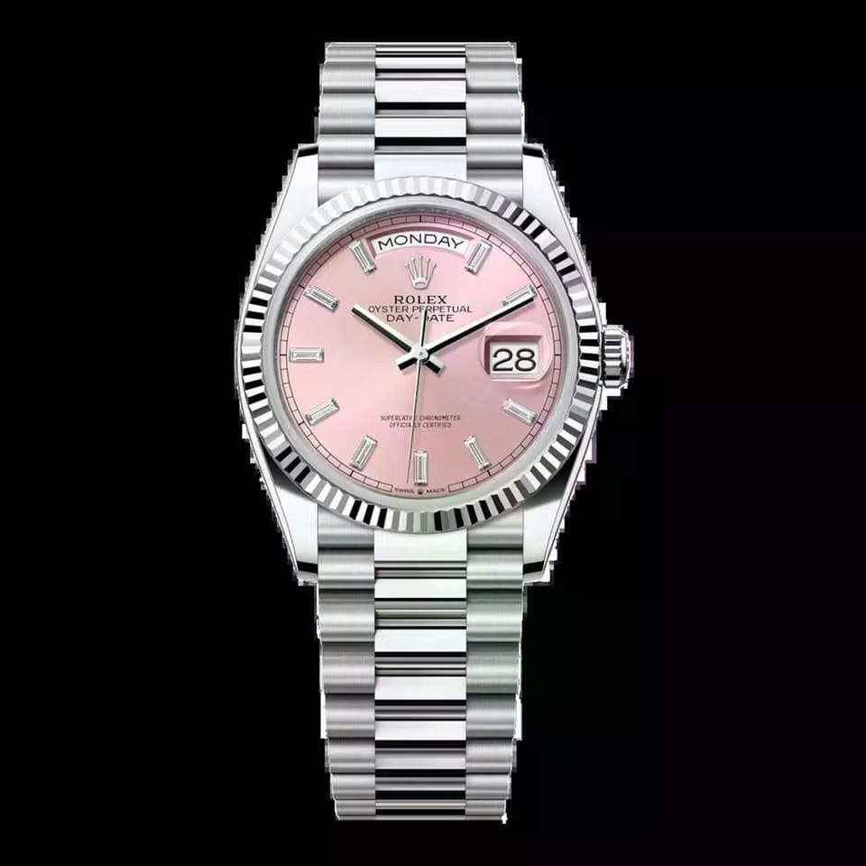 Rolex | Day-Date | 128236-0024 | 36 mm | Platinum | Pink | Automatic
