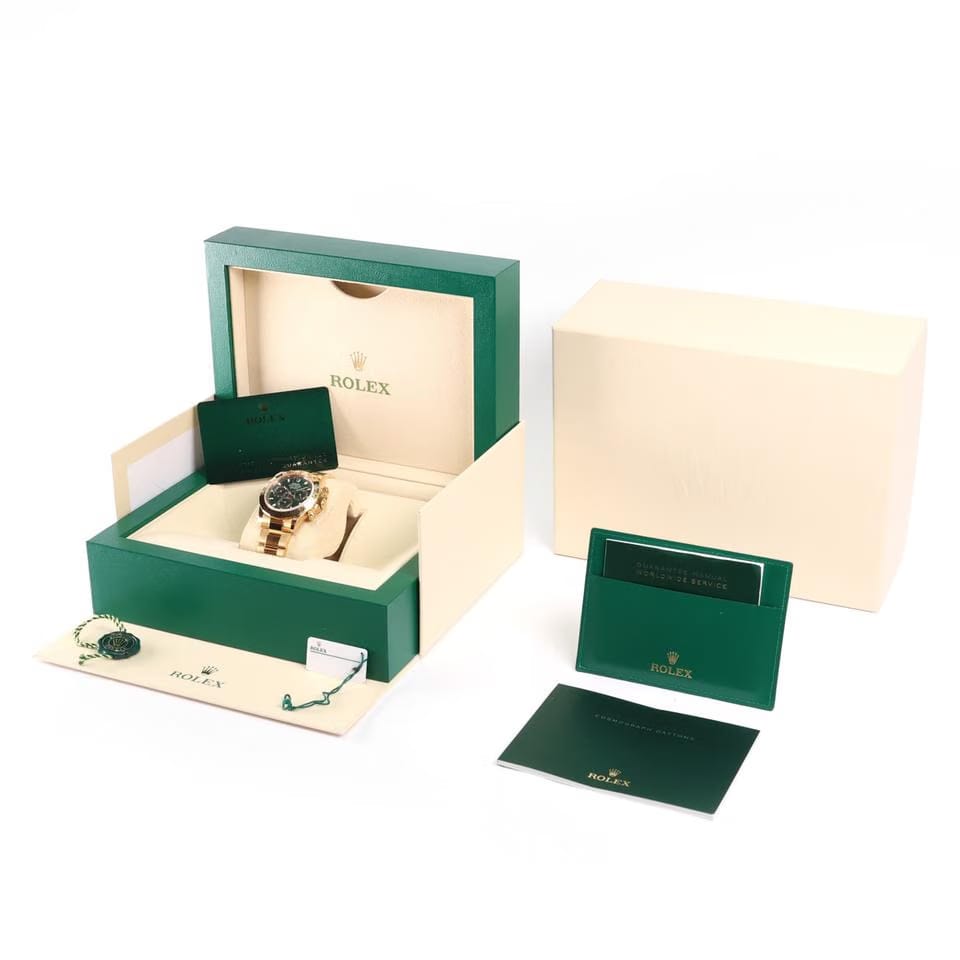 Rolex | Daytona | 116508 | Yellow gold | 40 x 47.3 mm | Yellow gold | Green | Automatic