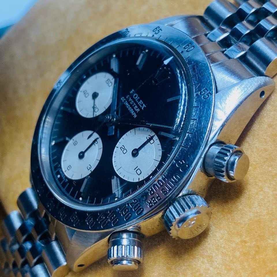 Rolex | Daytona | 6265 | Steel | 37 mm | Steel | Black | Manual winding
