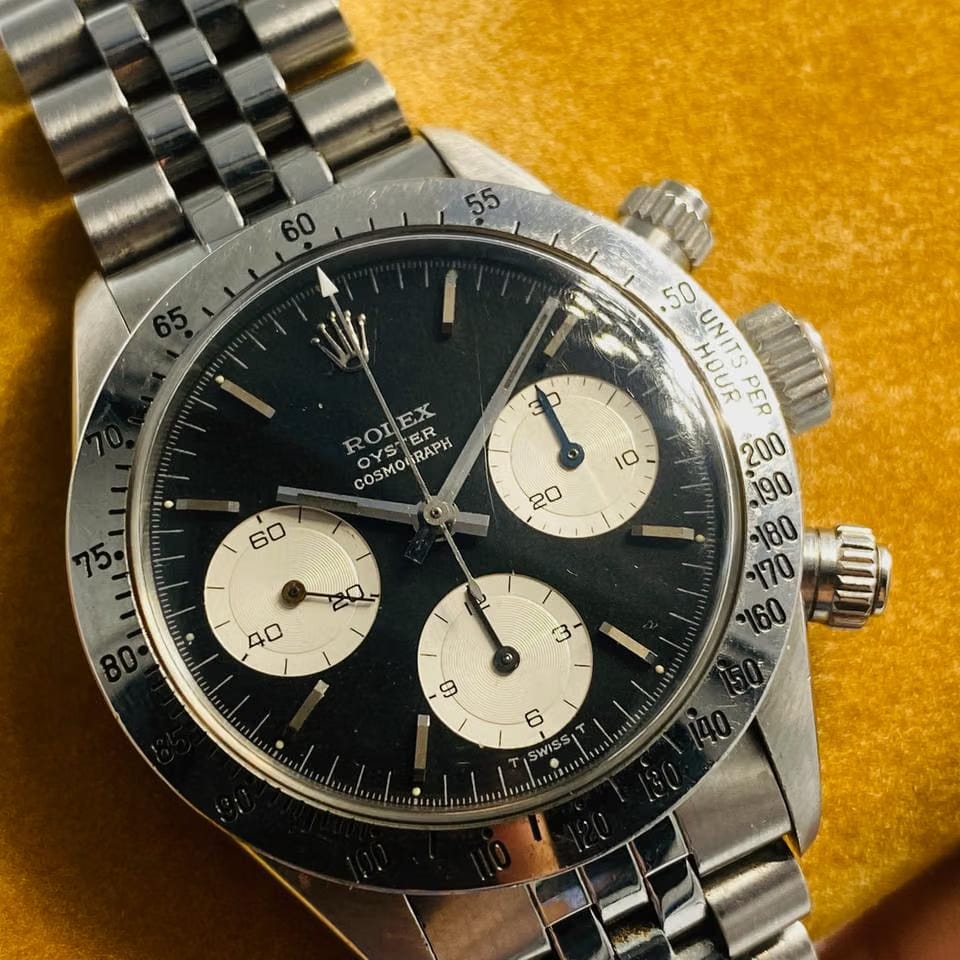 Rolex | Daytona | 6265 | Steel | 37 mm | Steel | Black | Manual winding