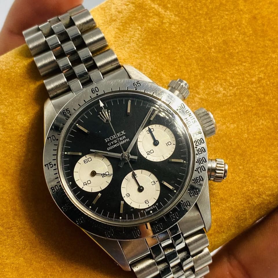 Rolex | Daytona | 6265 | Steel | 37 mm | Steel | Black | Manual winding