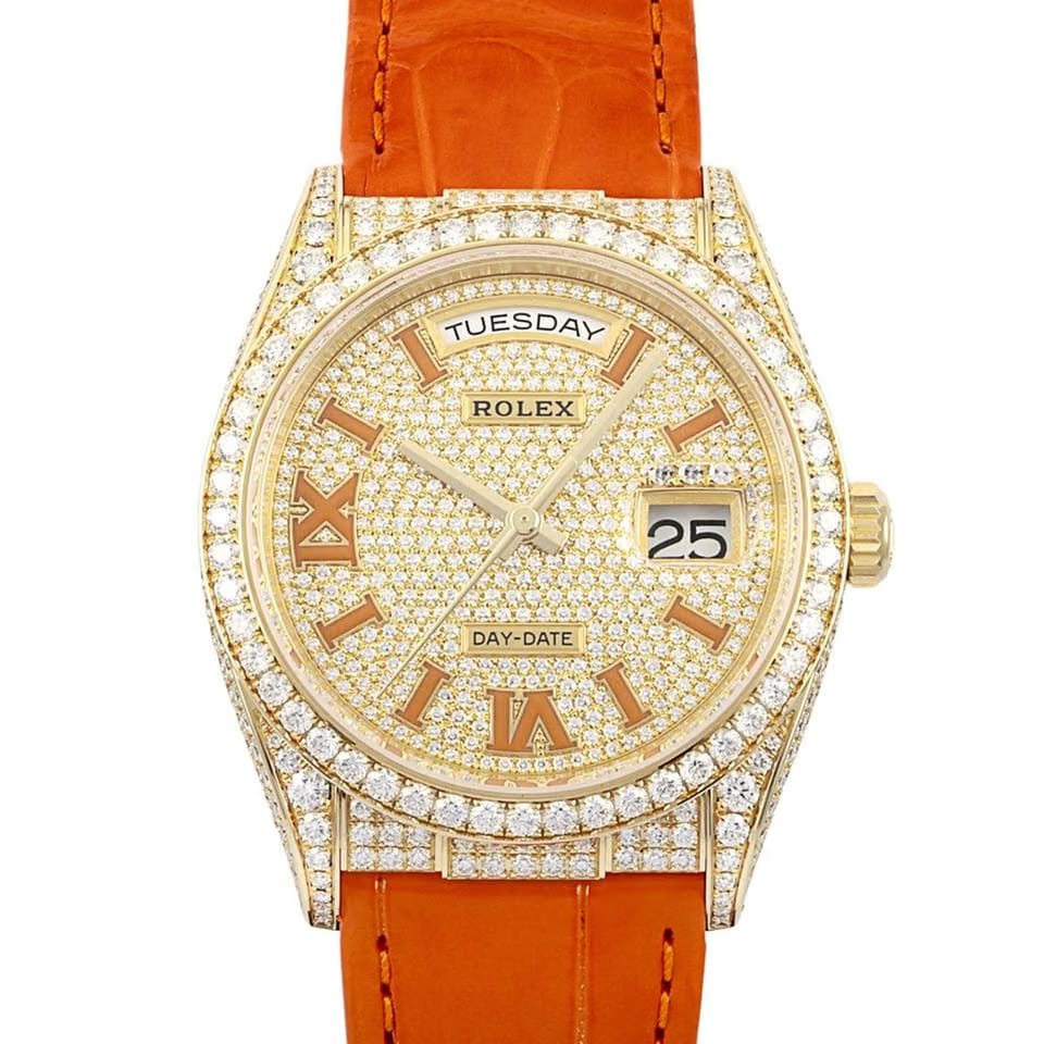 Rolex | Day-Date | 128158RBR | Yellow gold | 36 mm | Automatic