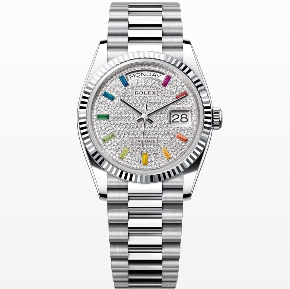 Rolex | Day-Date | 128236 | Platinum | 36 mm | Platinum | Silver | Automatic