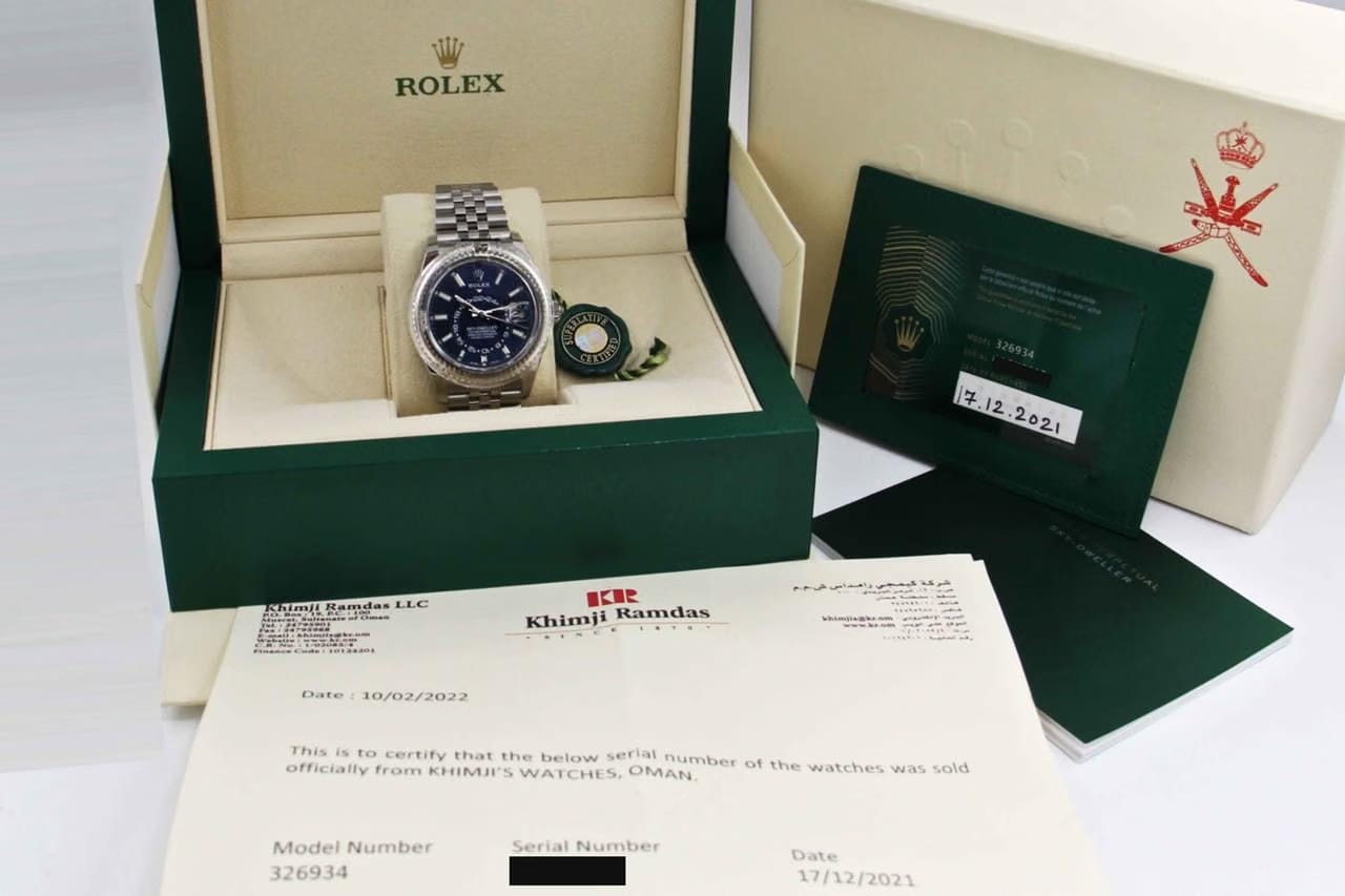 Rolex | Sky-Dweller | 326934-0004 | Gold/Steel | 42 mm | Steel | Blue | Automatic