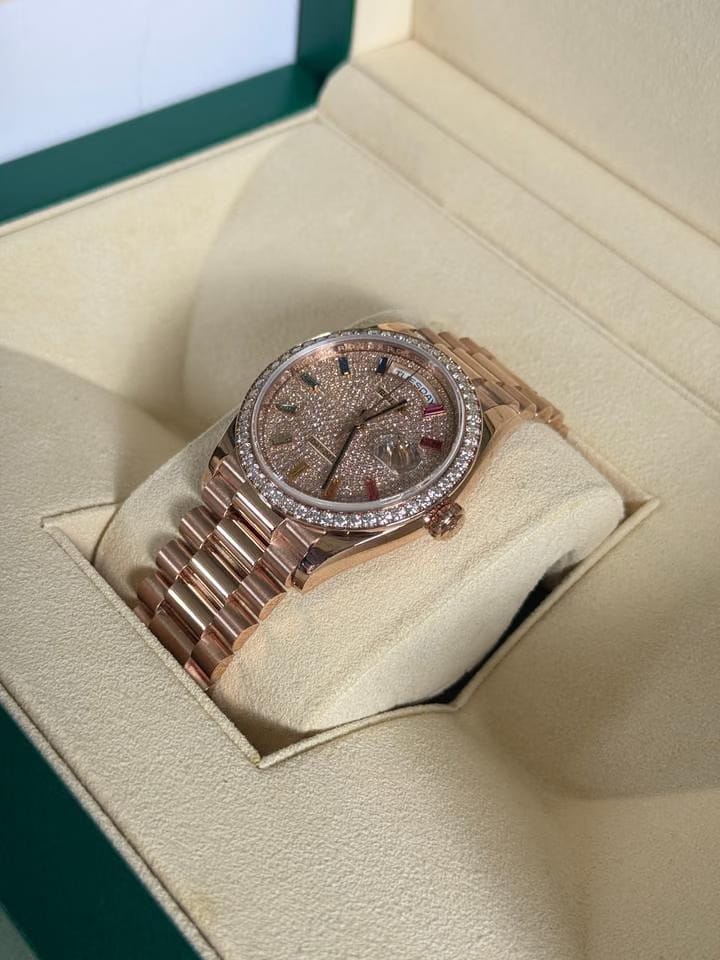Rolex | Day-Date | 128345RBR | Rose gold | 36 x 43 mm | Rose gold | Pink | Automatic