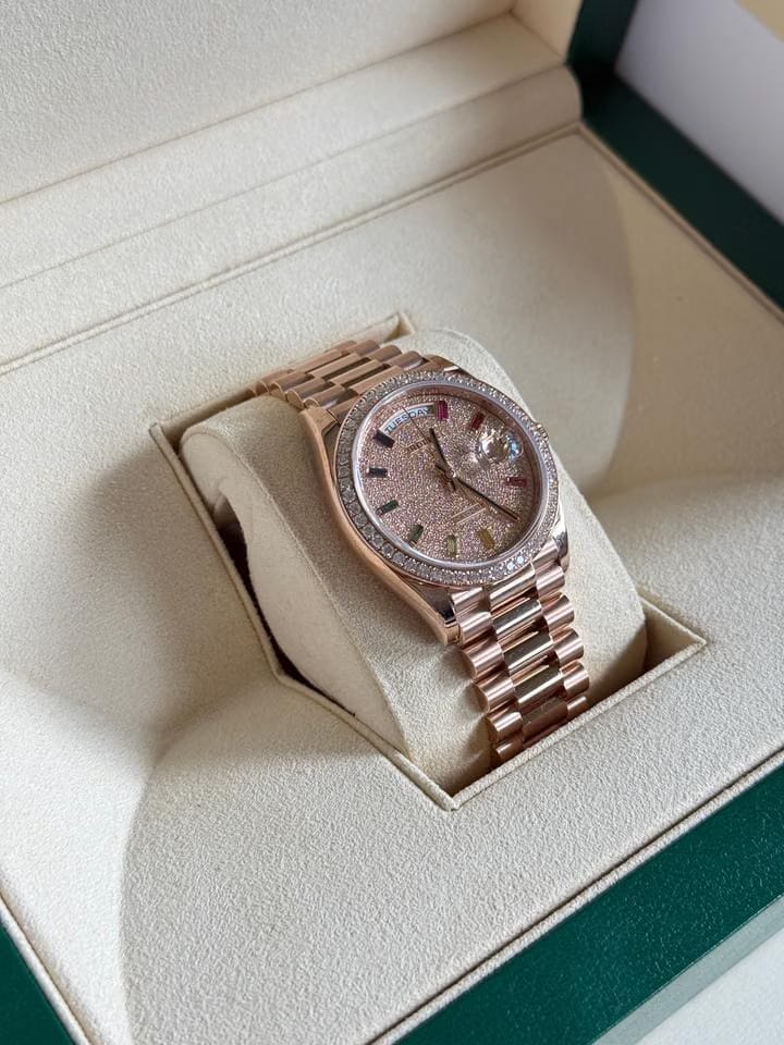 Rolex | Day-Date | 128345RBR | Rose gold | 36 x 43 mm | Rose gold | Pink | Automatic
