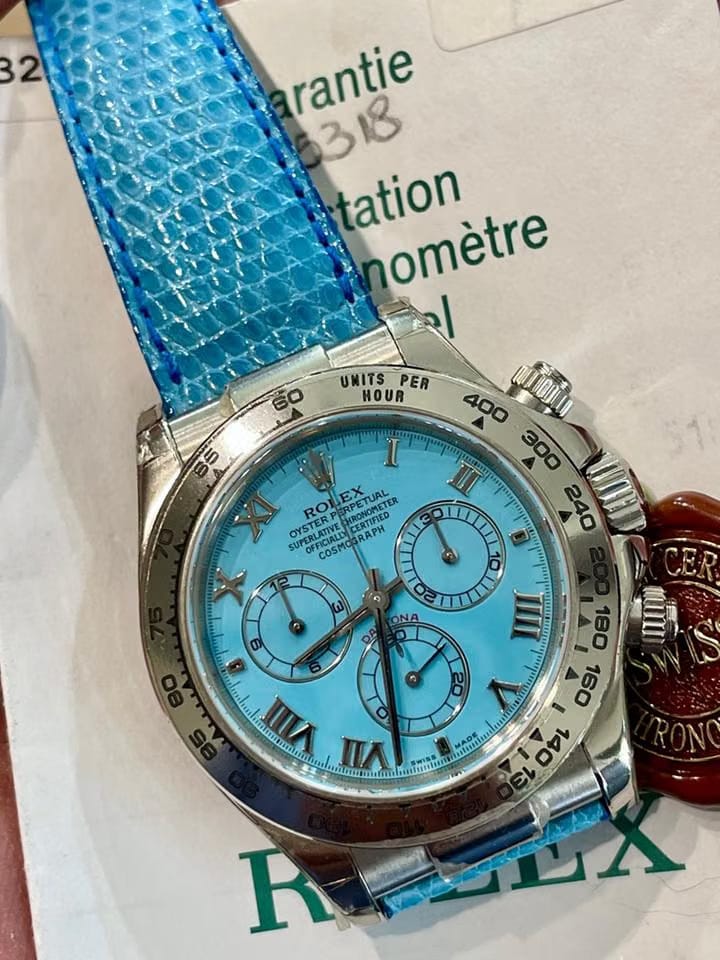 Rolex | Daytona | 116519 | White gold | 40 mm | Leather | Blue | Automatic