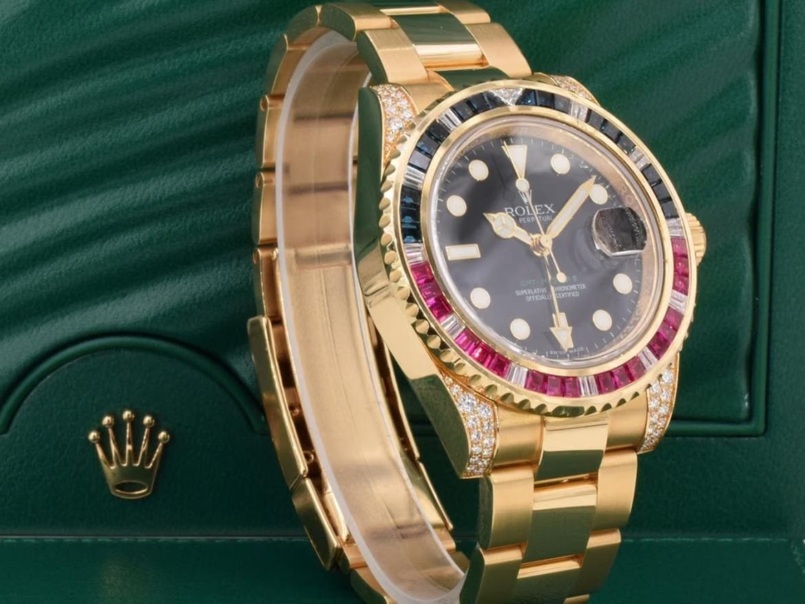 Rolex | GMT-Master II | 116758SARU | Yellow gold | Yellow gold | Black | Automatic