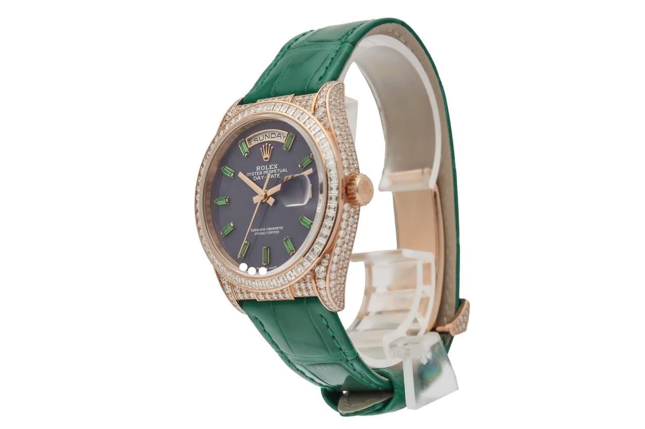 Rolex | Day-Date | 128455TBR | Rose gold | Purple