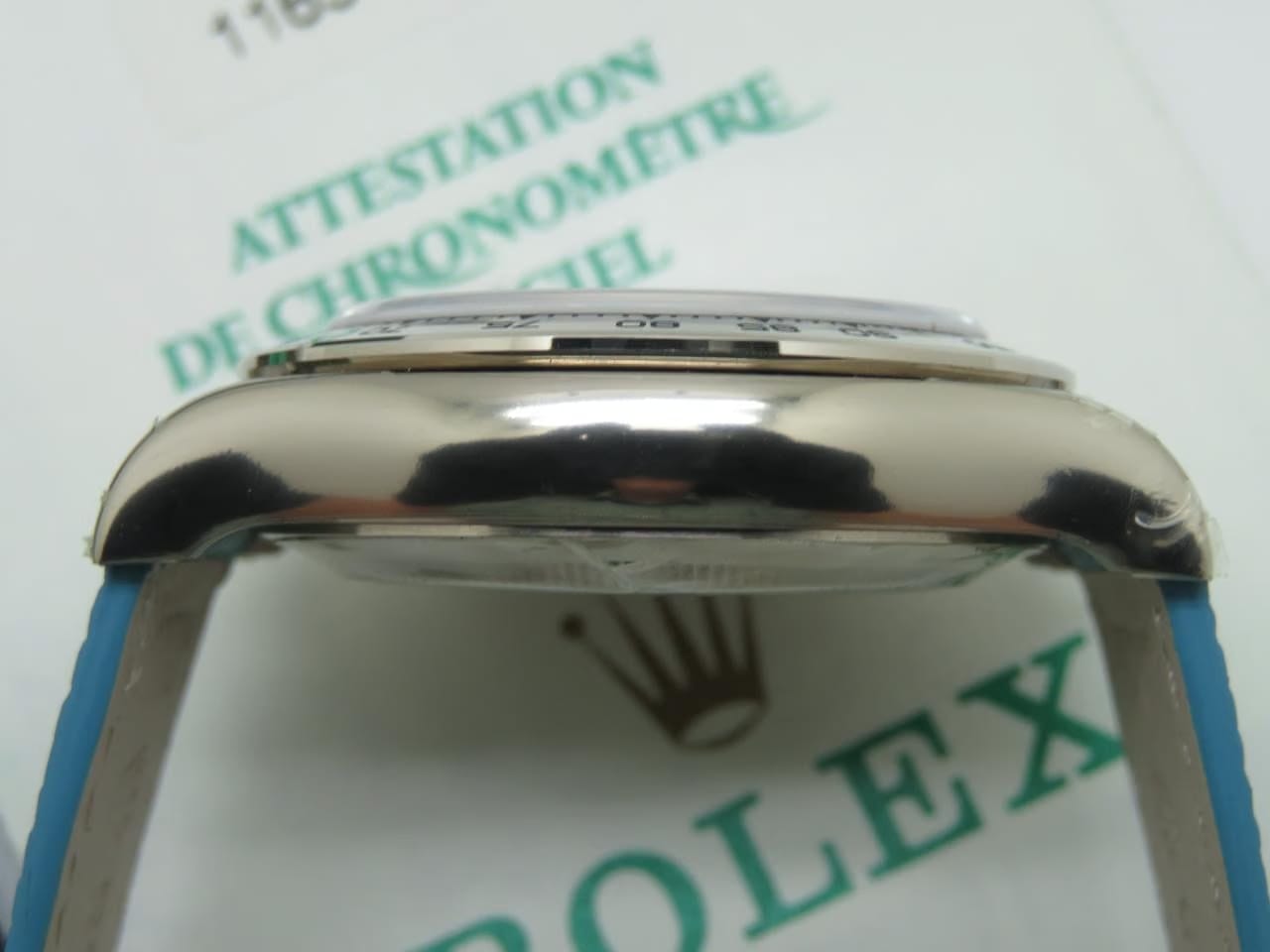 Rolex | Daytona | 116519 | White gold | 40 x 48 mm | Lizard skin | Turquoise | Automatic