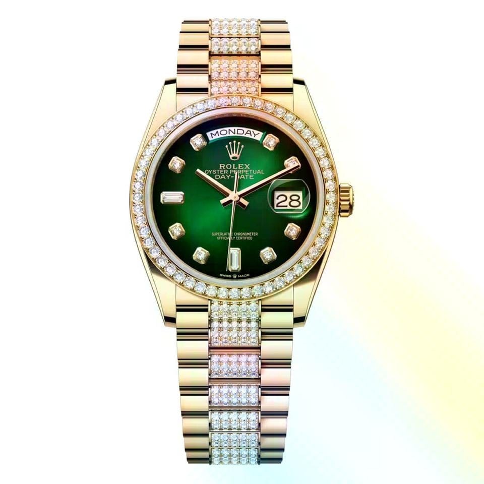 Rolex | Day-Date | 128348RBR-0036 | 36 mm | Green | Automatic