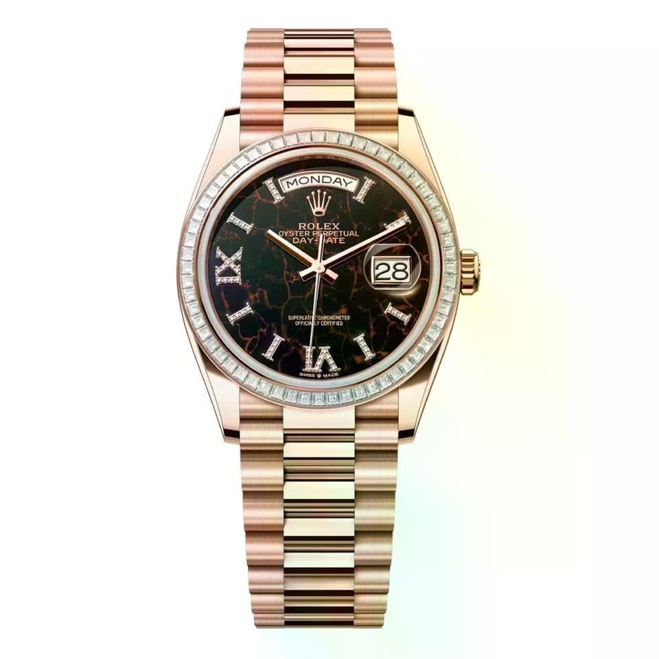 Rolex | Day-Date | 128395TBR-0010 | 36 mm | Rose gold | Automatic