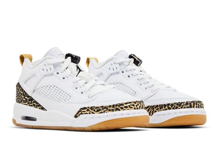 Jordan Spizike Low GS White Black Metallic Gold